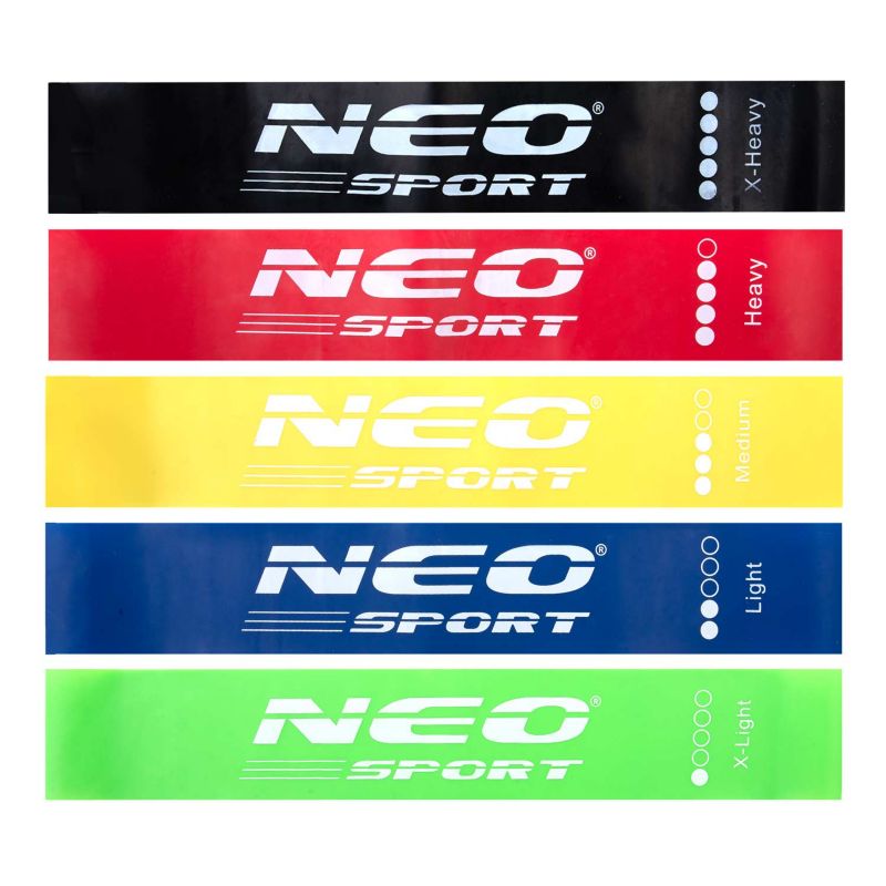 Taśma oporowa Neo-Sport do ćwiczeń 60x5cm 5 szt. NS-959 1szt.