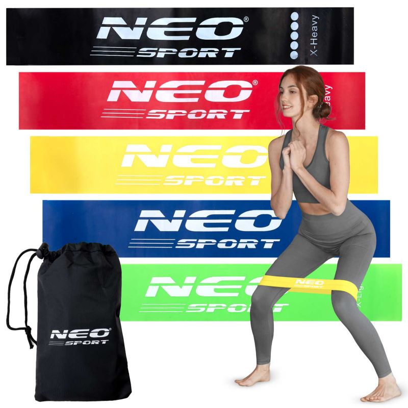 Taśma oporowa Neo-Sport do ćwiczeń 60x5cm 5 szt. NS-959 1szt.
