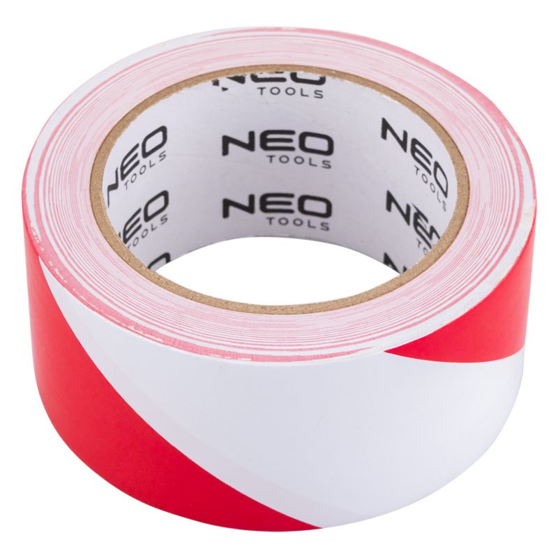 Taśma ostrzegawcza NEO TOOLS samoprzylepna czerwono-biała 50 mm x 33 m,  1szt.