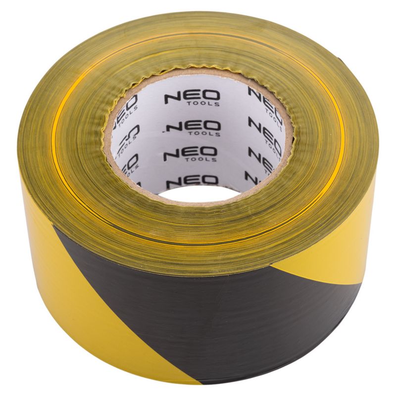 Taśma ostrzegawcza NEO TOOLS żółto-czarna 75 mm x 500 m,  1szt.