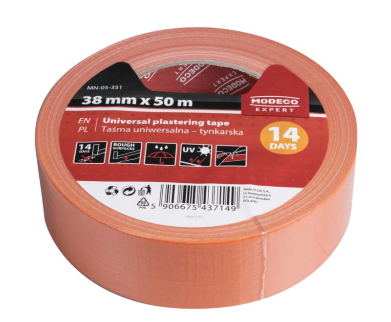 Taśma tynkarska Modeco Expert 38 mm x 50m - etykieta - 1 szt.