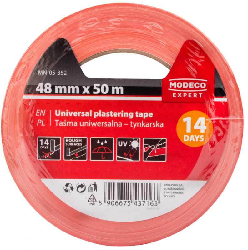Taśma tynkarska Modeco Expert  48 mm x 50m - etykieta - 1 szt.