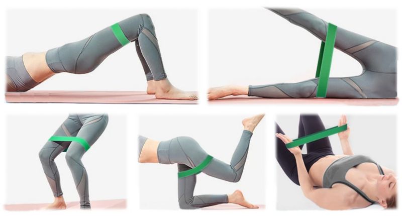 Taśmy fitness gumy do ćwiczeń mini band lateksowych oporowych gum Fixem 5szt