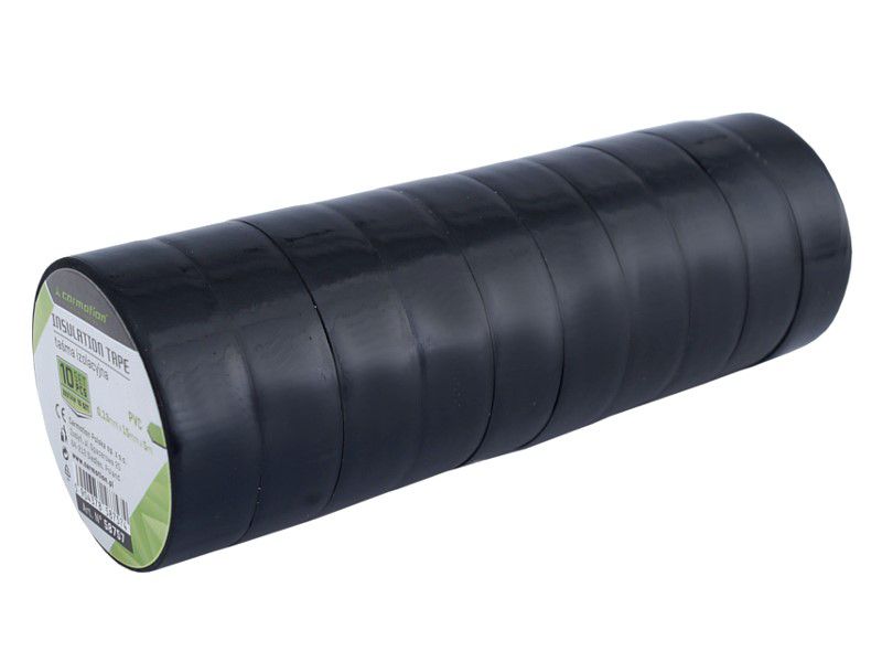 Taśmy izolacyjne PVC 0,13 mm x 15 mm x 5 m, czarne, 10 szt.
