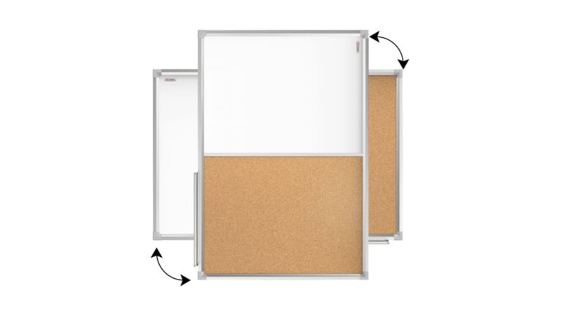 Tablica combi korkowo-suchościeralna 60x40 cm ALLboards rama aluminiowa 1 szt.