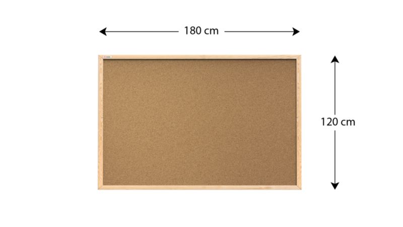 Tablica korkowa 180x120 cm ALLboards rama drewniana naturalna 1 szt.