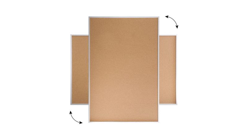 Tablica korkowa 60x40 cm ALLboards rama drewniana srebrna 1 szt.