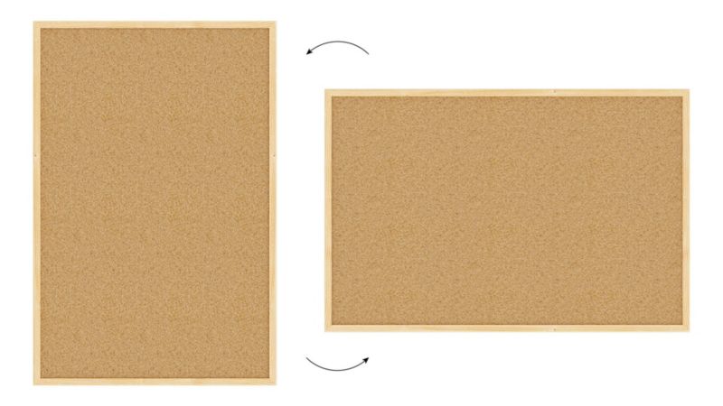 Tablica korkowa 90x60 cm ALLboards rama drewniana naturalna 1 szt.