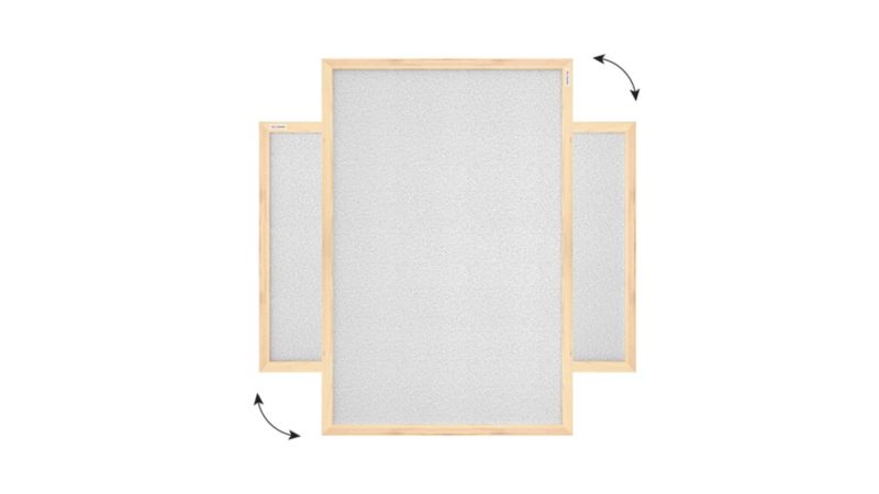 Tablica korkowa kolor jasny szary 90x60 cm ALLboards rama drewniana naturalna 1 szt.