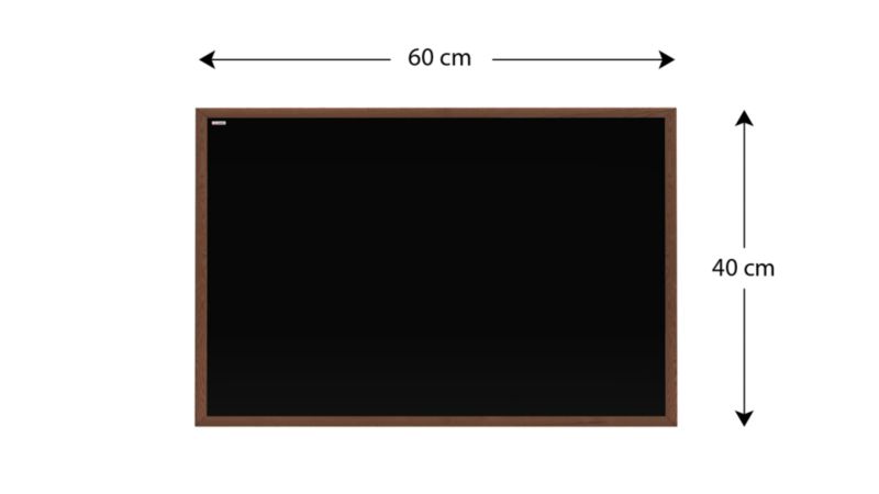 Tablica kredowa ALLboards 60x40 cm rama drewniana klasyczny brąz 1 szt.