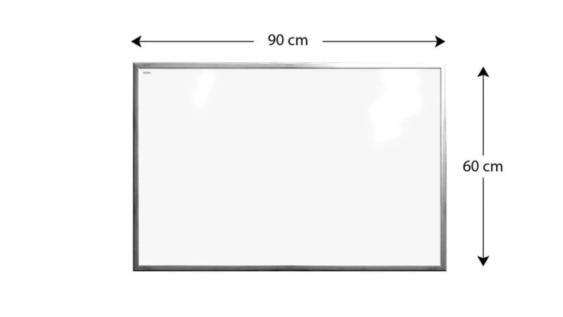Tablica magnetyczna ALLboards 90x60 cm rama drewniana srebrna 1 szt.