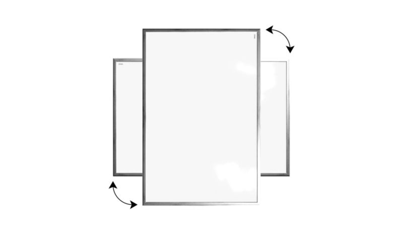 Tablica magnetyczna ALLboards 90x60 cm rama drewniana srebrna 1 szt.