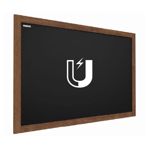 Tablica magnetyczna kredowa 100x80 cm ALLboards rama drewniana klasyczny brąz 1 szt.