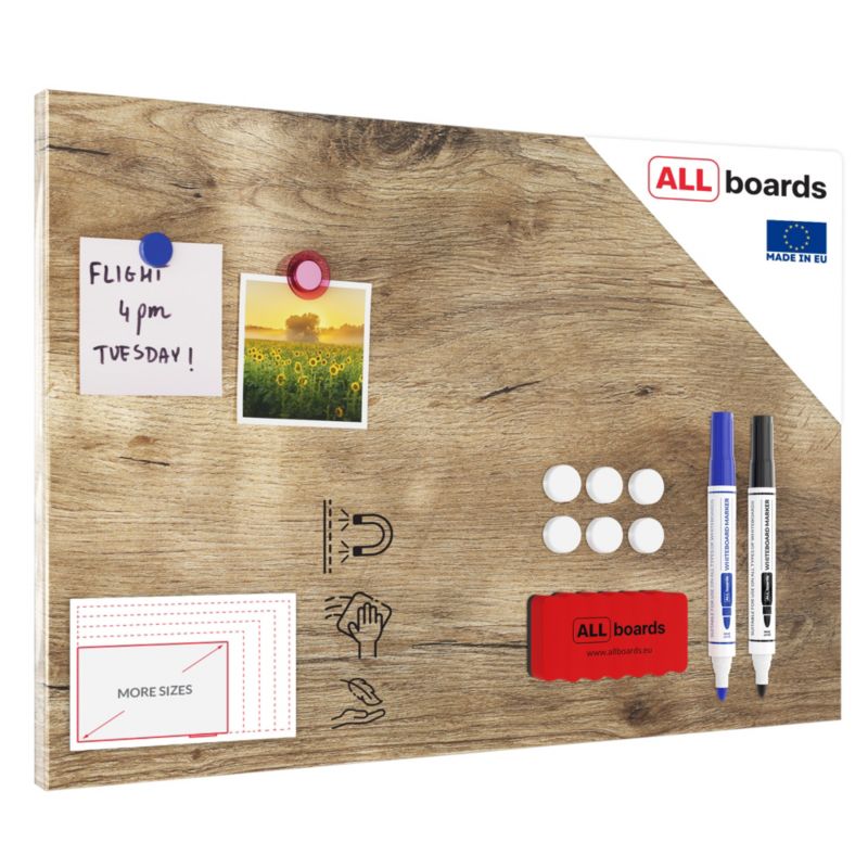 Tablica magnetyczna metalboards 60x40 cm ALLboards drewno  1 szt.