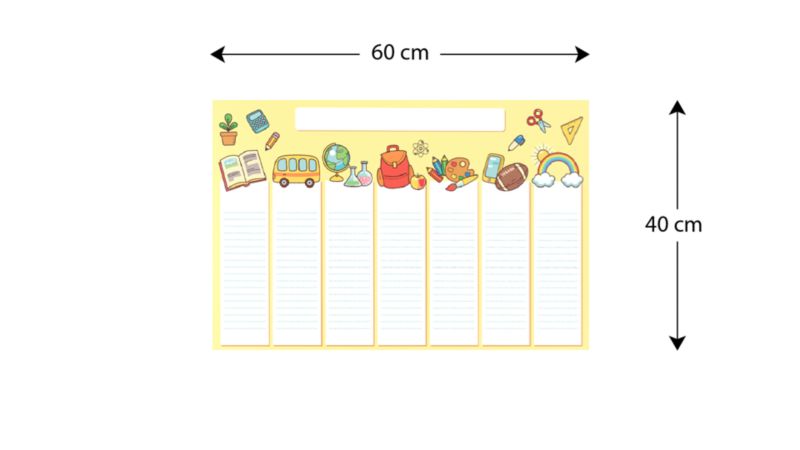 Tablica magnetyczna metalboards 60x40 cm ALLboards planer hobby 1 szt.
