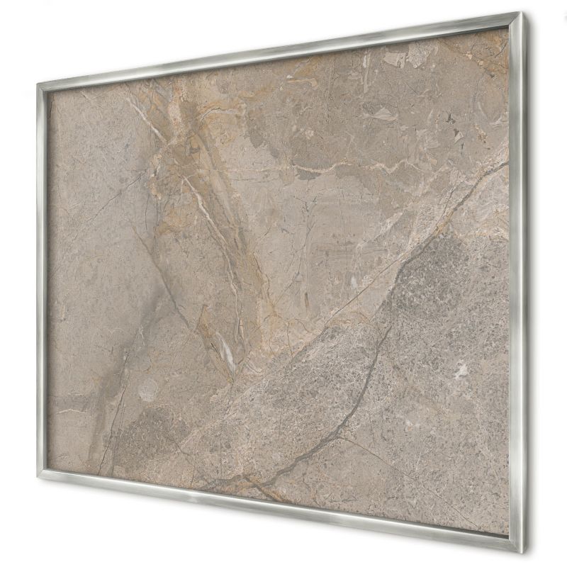 Tablica magnetyczna ozdobna Wallfluent 80x60 Beżowy kamień w srebrnej ramie 1szt