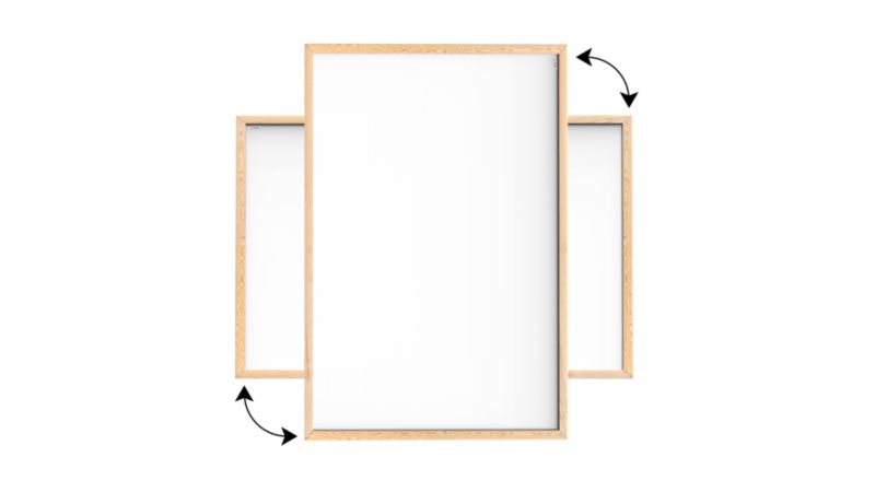Tablica suchościeralna magnetyczna 60x40 cm ALLboards rama drewniana naturalna 1 szt.