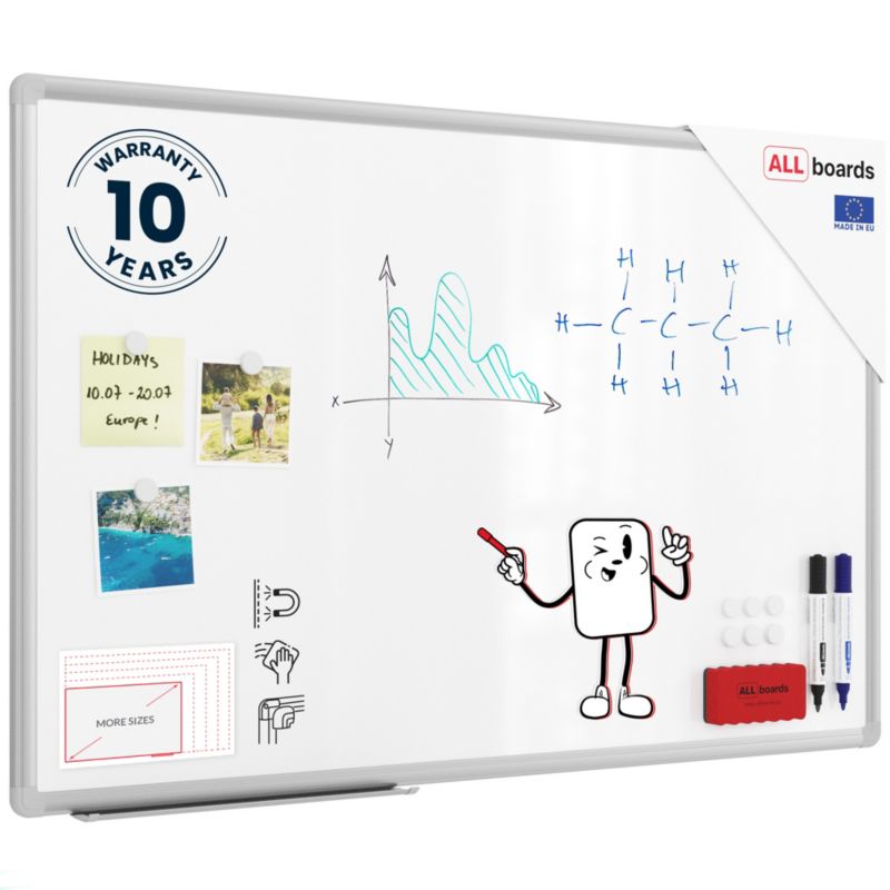 Tablica suchościeralna magnetyczna 90x60 cm ALLboards rama aluminiowa premium expo 1 szt.
