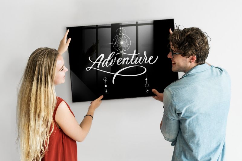 Tablica Suchościeralna Magnetyczna Tulup 100x70 cm Adventure przygoda Ozdobna, nowoczesna Biały marker 1 kpl