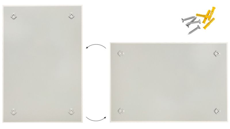Tablica szklana magnetyczna ALLboards 80x60 cm czarna 1 szt.