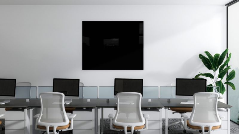 Tablica szklana magnetyczna czarna ALLboards 100x80 cm czarna 1 szt.