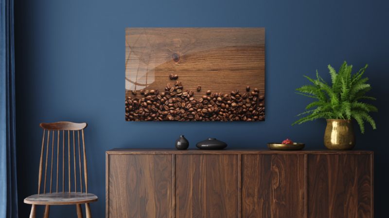 Tablica szklana z grafiką 90x60 cm ALLboards DREWNO KAWA 1 szt.