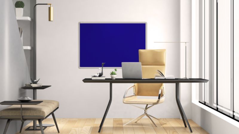 Tablica tekstylna w ramie aluminiowej ALLboards 150x100 cm filc niebieski 1 szt.