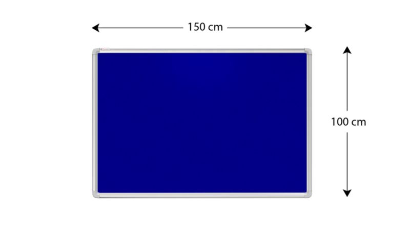 Tablica tekstylna w ramie aluminiowej ALLboards 150x100 cm filc niebieski 1 szt.