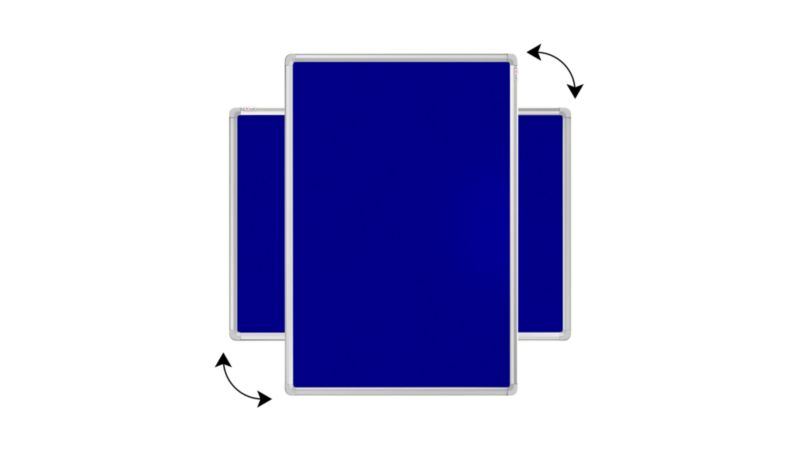 Tablica tekstylna w ramie aluminiowej ALLboards 150x100 cm filc niebieski 1 szt.
