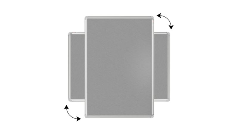 Tablica tekstylna w ramie aluminiowej ALLboards 200x120 cm filc szary 1 szt.
