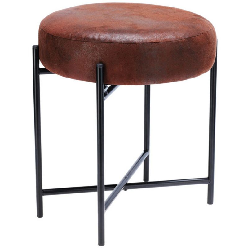 Taboret H&S Decoration brązowy metalowy 36x36x40 cm 1 szt.