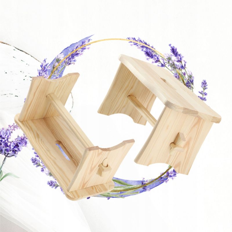 Taboret KADAX Drewniany Kuchenny Stołek Krzesło 39cm Solidny Podest Ryczka 1 szt.