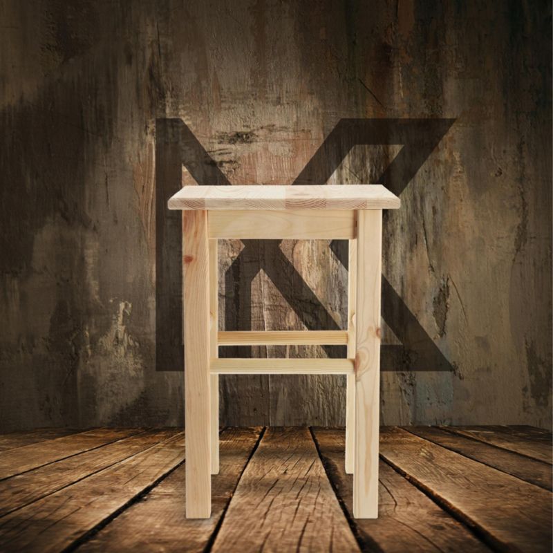 Taboret KADAX Drewniany Kuchenny Stołek Krzesło 44cm Solidny Taborety 4 szt.