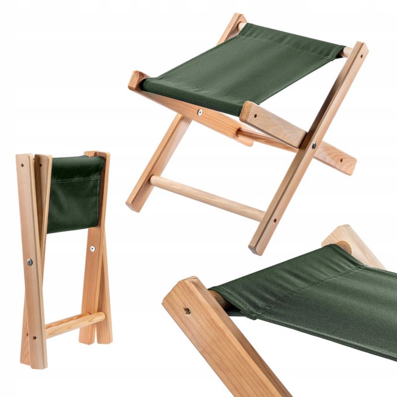 Taboret Składany KADAX Drewniany Podnóżek 40x31cm 1szt.