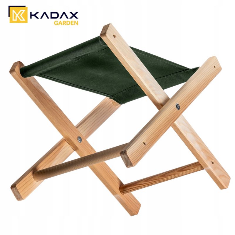 Taboret Składany KADAX Drewniany Podnóżek 40x31cm 1szt.