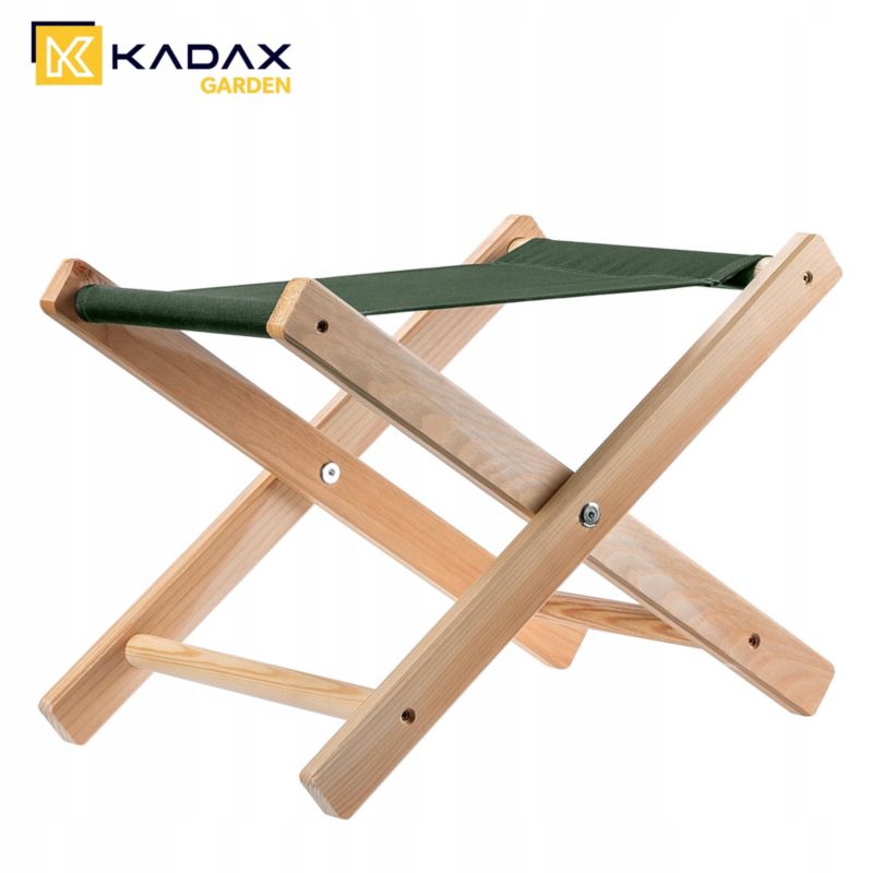 Taboret Składany KADAX Drewniany Podnóżek 40x31cm 1szt.