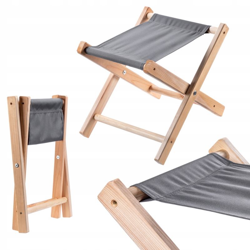 Taboret Składany KADAX Drewniany Stołek 40x31cm 1szt.