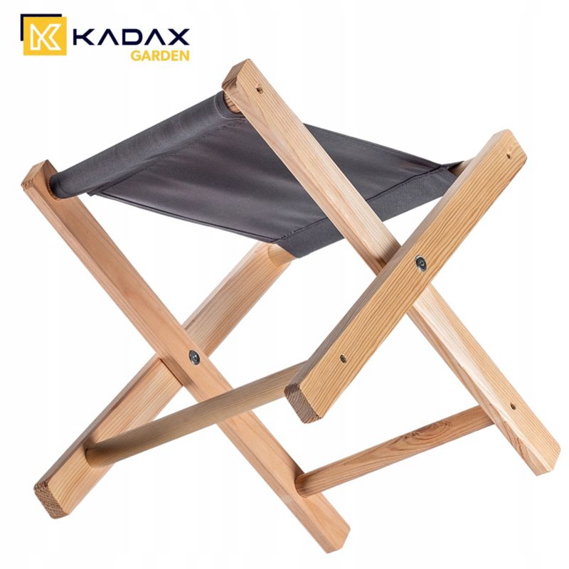 Taboret Składany KADAX Drewniany Stołek 40x31cm 1szt.