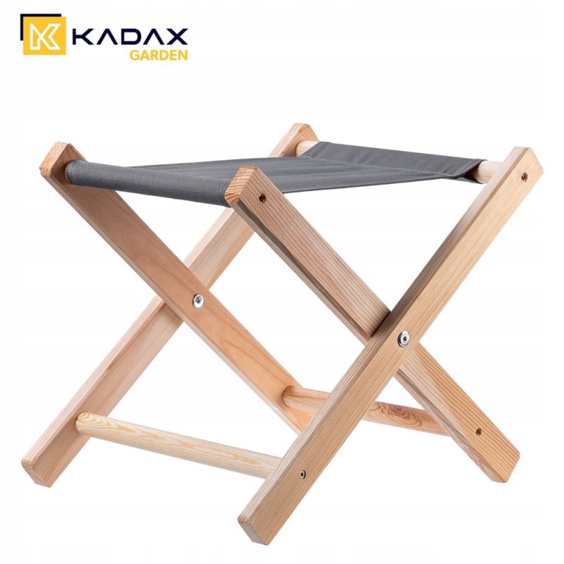 Taboret Składany KADAX Drewniany Stołek 40x31cm 1szt.