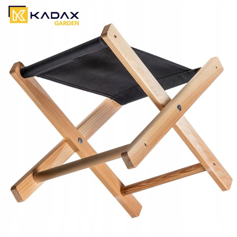 Taboret Składany KADAX Drewniany Stołek 40x31cm Ogrodowy Do Ogrodu Domu Siedzisko 1szt.