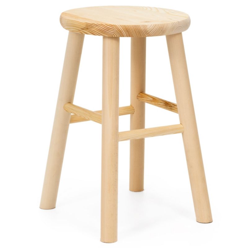 Taboret Springos drewniany okrągły, krzesło 44 cm stołek kuchenny, pomocniczy 1 szt.