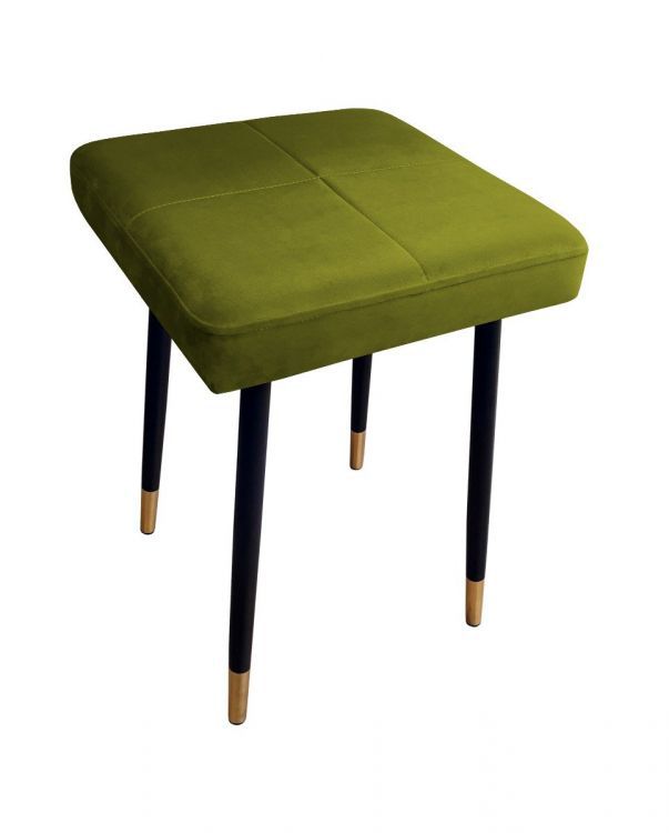 Taboret SQUARE 2 BL VELVET oliwkowy ATOS 1 szt.