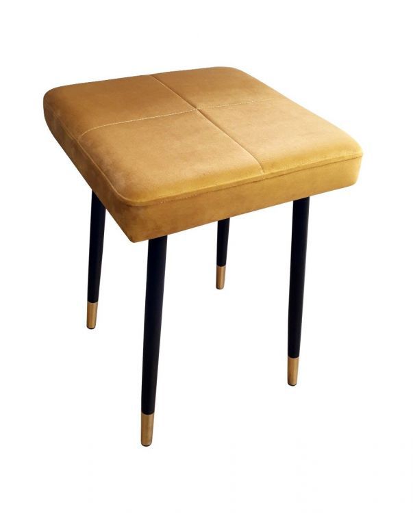 Taboret SQUARE 2 MG VELVET musztardowy/curry ATOS 1 szt.