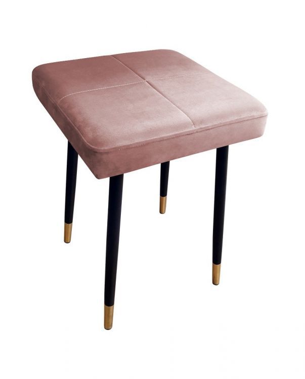 Taboret SQUARE 2 MG VELVET różowy ATOS 1 szt.