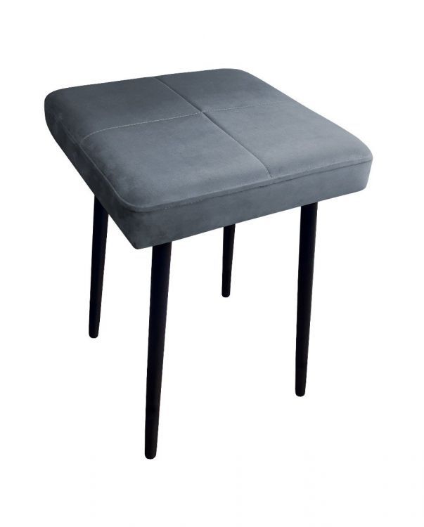 Taboret SQUARE BL VELVET ciemno szary ATOS 1 szt.