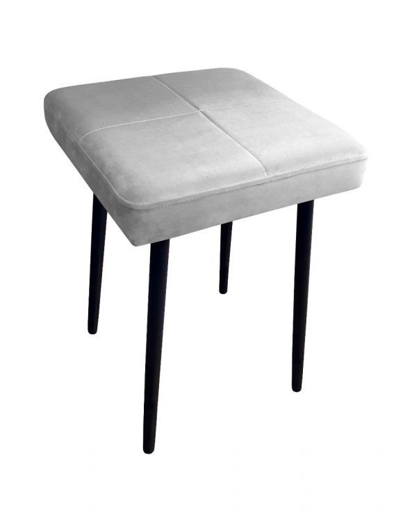 Taboret SQUARE MG VELVET jasno szary ATOS 1 szt.