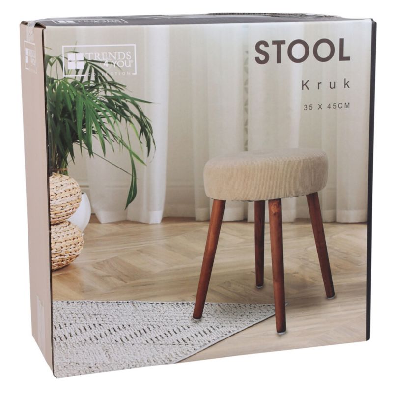 Taboret tapicerowany Koopman kremowy 35x35xh45 1 szt.