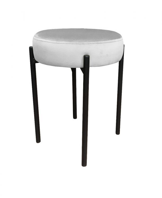 Taboret TORIN MG VELVET jasno szary ATOS 1 szt.