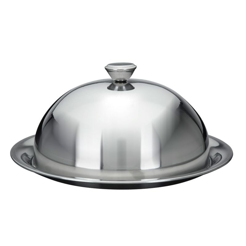 Taca serwująca Excellent Houseware stal nierdzewna z pokrywą 24 cm wys. 11 cm 1 szt.