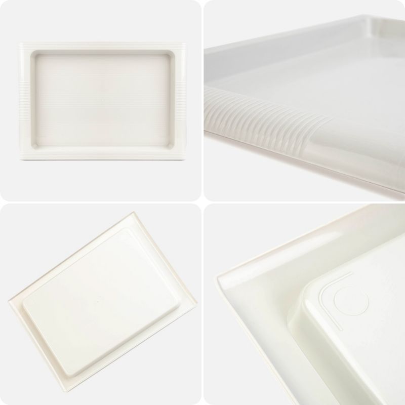 Tacka KADAX Kuchenna Taca Plastikowa Kelnerska Barowa Duża Biała 40x28cm 1szt.